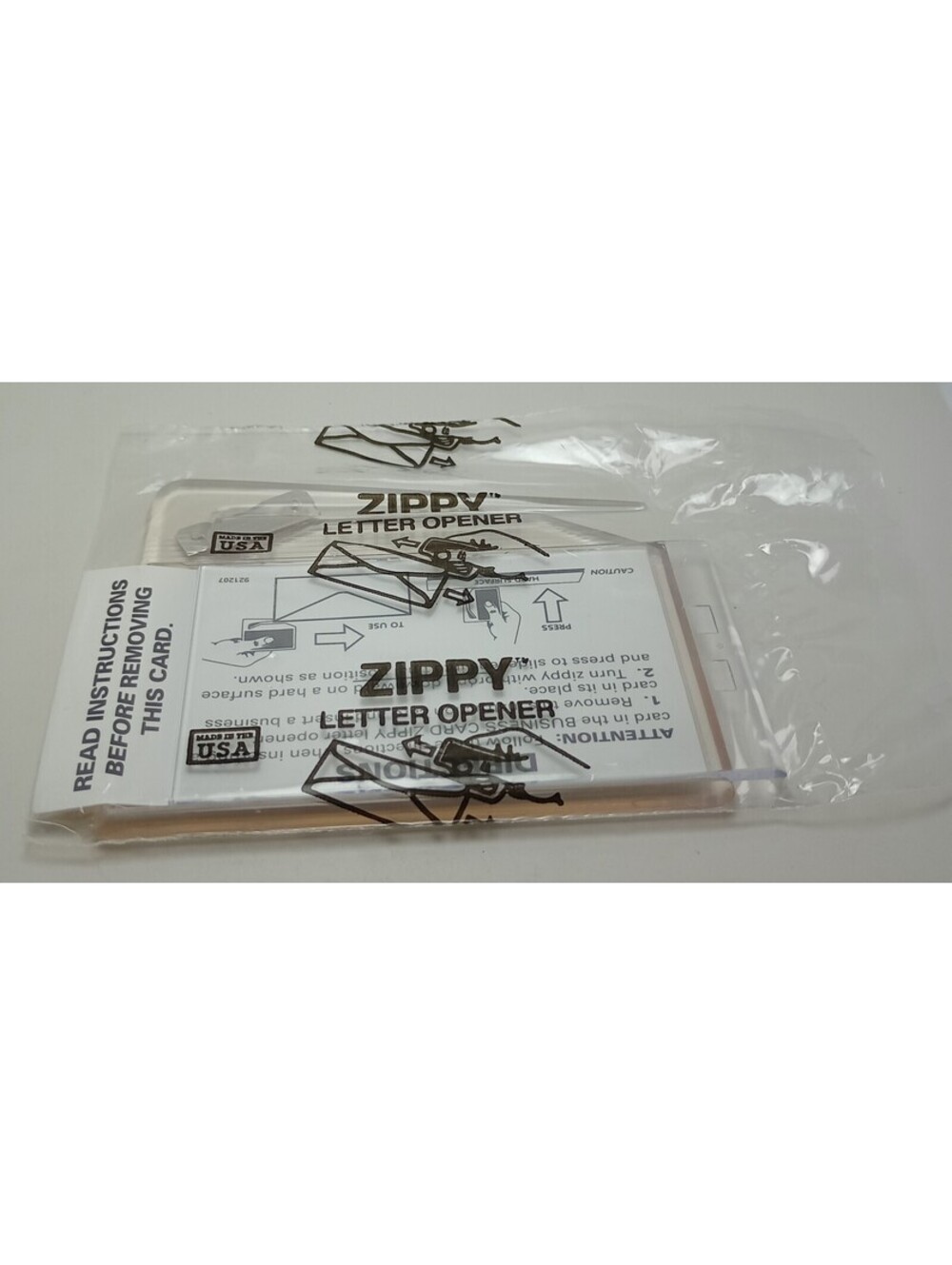 1 BLANK ZIPPY Business Card Letter Opener Advertising Photos Promo 921207 NEW